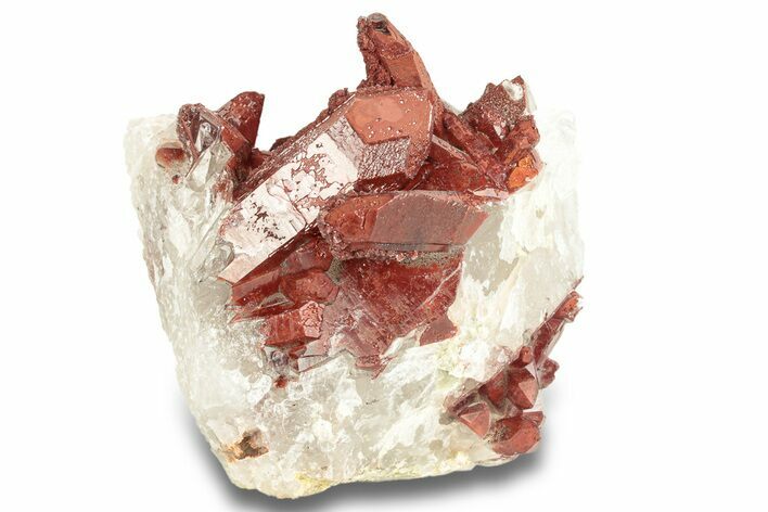 Natural, Red Quartz Crystal Cluster - Morocco #256099